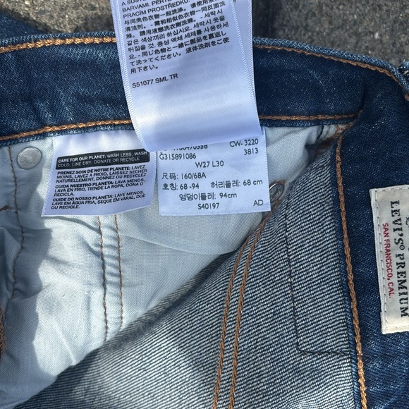 Levis premium women’s 501 S Skinny jeans 27 x 30 medium wash - Picture 5 of 8